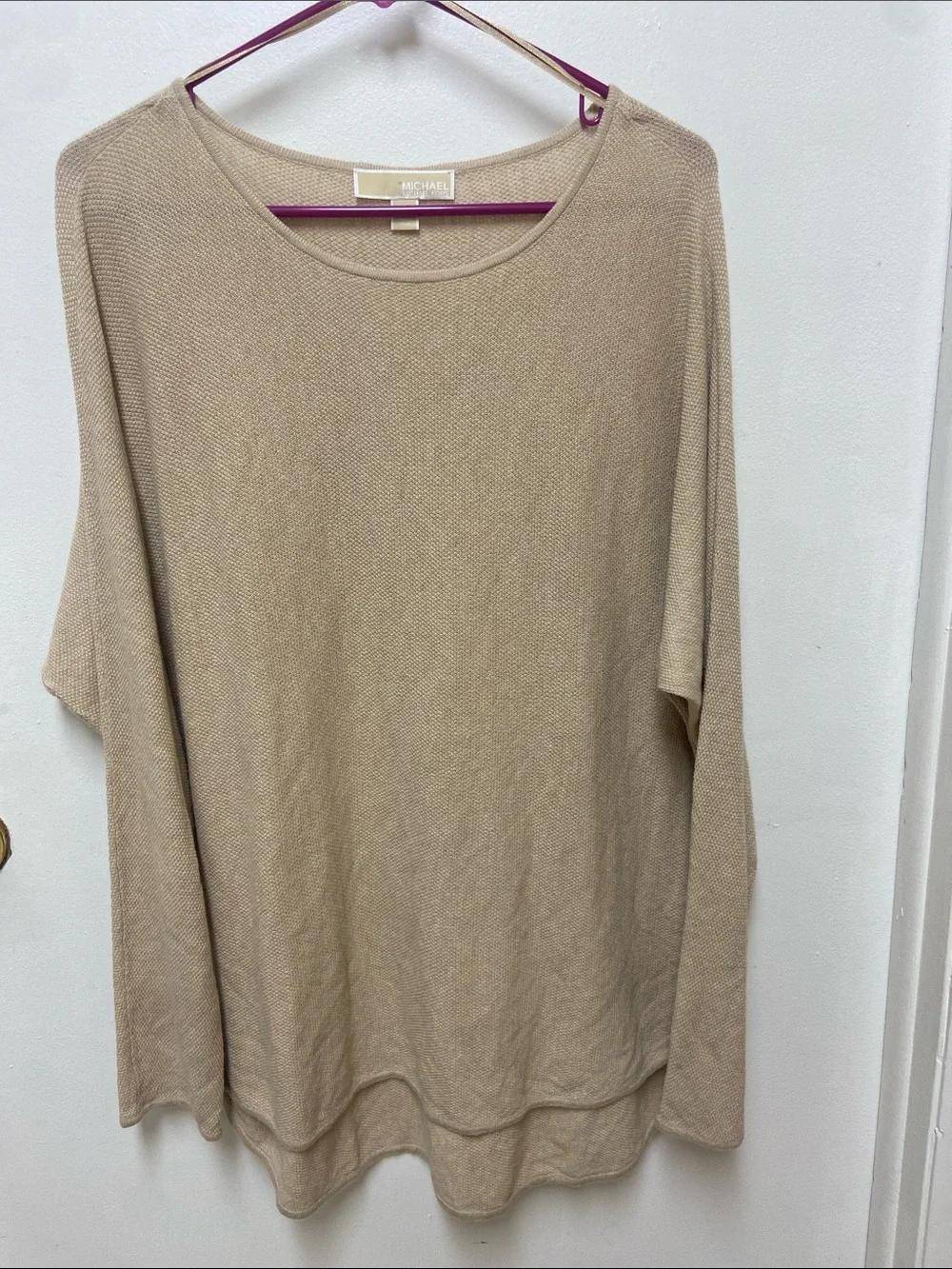 Michael Kors Tan Lightweight Knit Pullover